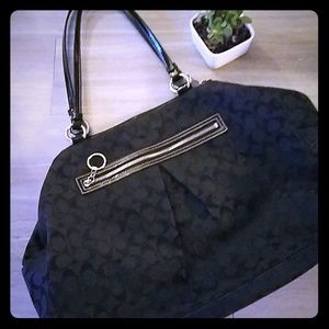 Coach black laptop-sized bag!
